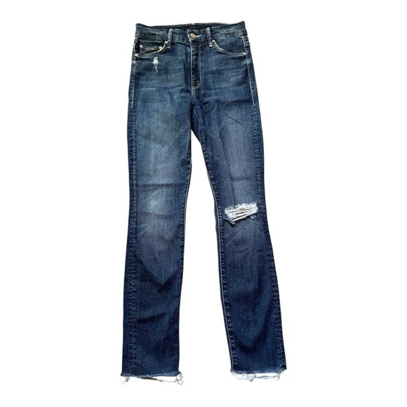 MOTHER Denim - Mother High Waisted Looker Ankle Fray in Close To The Edge Size 24